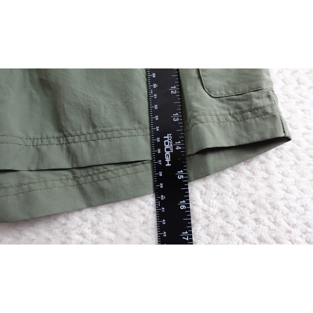 Columbia Womens Shorts M Green Outdoor Hiking Cargo Snap - Picture 7 of 8